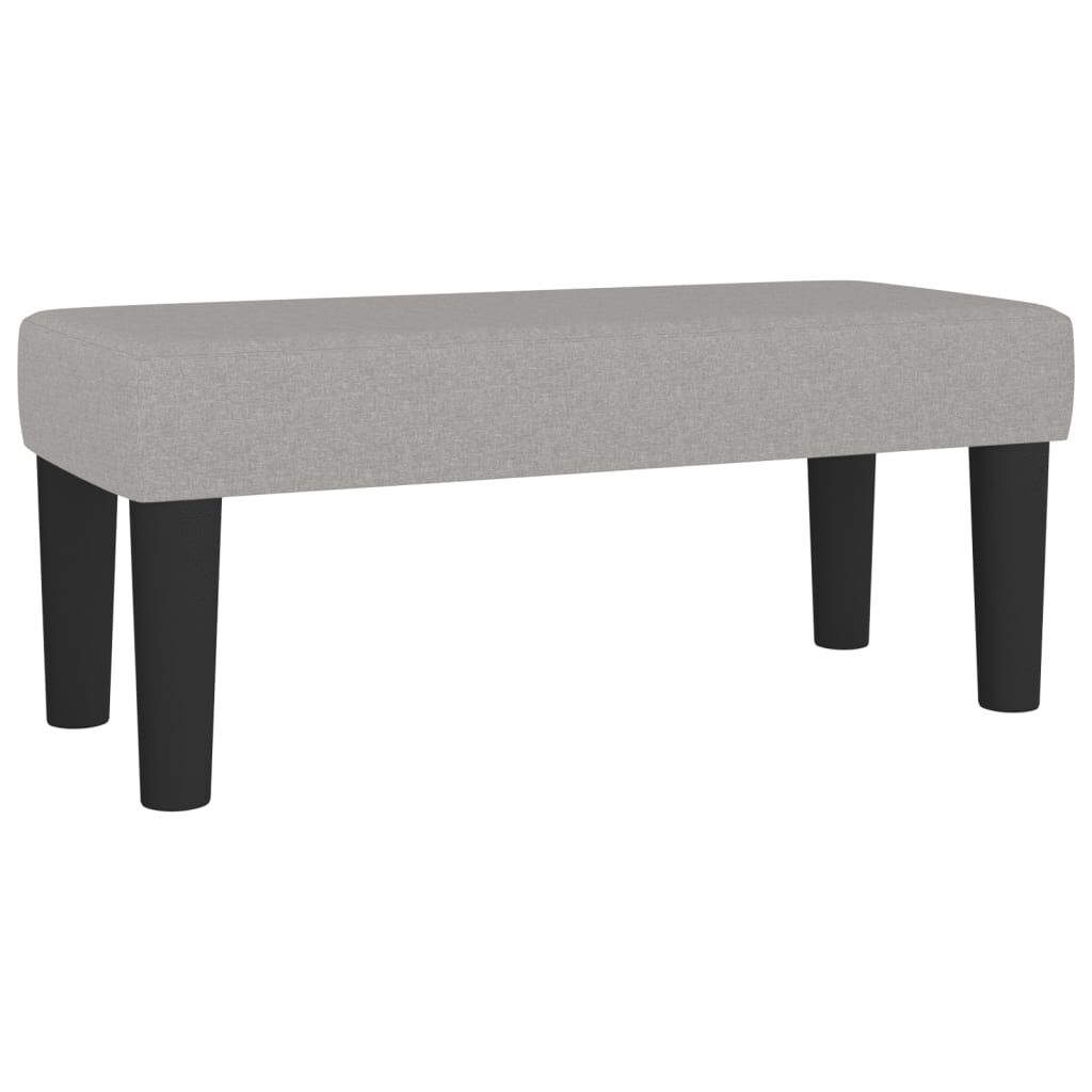 vidaXL Κρεβάτι Boxspring με Στρώμα Ανοιχτό Γκρι 120x200 εκ. Υφασμάτινο