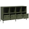 vidaXL Sideboard Ελαιοπράσινο 135x39x73,5 cm Ατσάλι ψυχρής έλασης