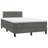 vidaXL &Kappa;&rho;&epsilon;&beta;ά&tau;&iota; Boxspring &mu;&epsilon; &Sigma;&tau;&rho;ώ&mu;&alpha; & LED &Sigma;&kappa;. &Gamma;&kappa;&rho;&iota; 120x200&epsilon;&kappa;. &Beta;&epsilon;&lambda;&omicron;ύ&delta;&iota;&nu;&omicron;