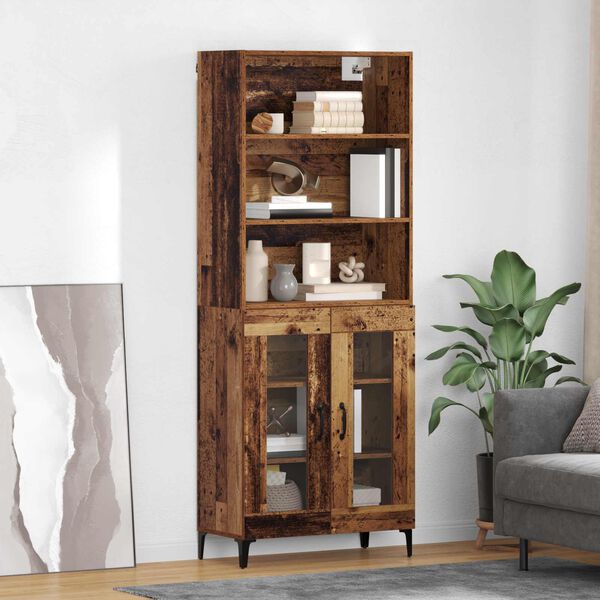 vidaXL Highboard &Pi;&alpha;&lambda;&iota;ό &Xi;ύ&lambda;&omicron; 69,5 x 34 x 180 &epsilon;&kappa;. &Epsilon;&pi;&epsilon;&xi;&epsilon;&rho;&gamma;&alpha;&sigma;&mu;έ&nu;&omicron; &xi;ύ&lambda;&omicron;