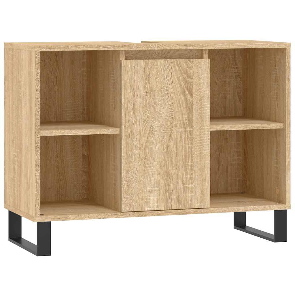 vidaXL Ντουλάπι Μπάνιου Sonoma Δρυς 80 x 33 x 60 εκ. από Επεξεργ. Ξύλο