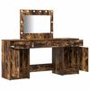 vidaXL Τραπέζι περιποίησης με συρτάρι 3 pcs Καφέ 40 x 41 x 75 εκ