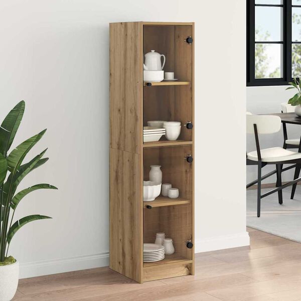 vidaXL Highboard Artisan Oak 35 x 37 x 142 &epsilon;&kappa; &Epsilon;&pi;&epsilon;&xi;&epsilon;&rho;&gamma;&alpha;&sigma;&mu;έ&nu;&omicron; &xi;ύ&lambda;&omicron;