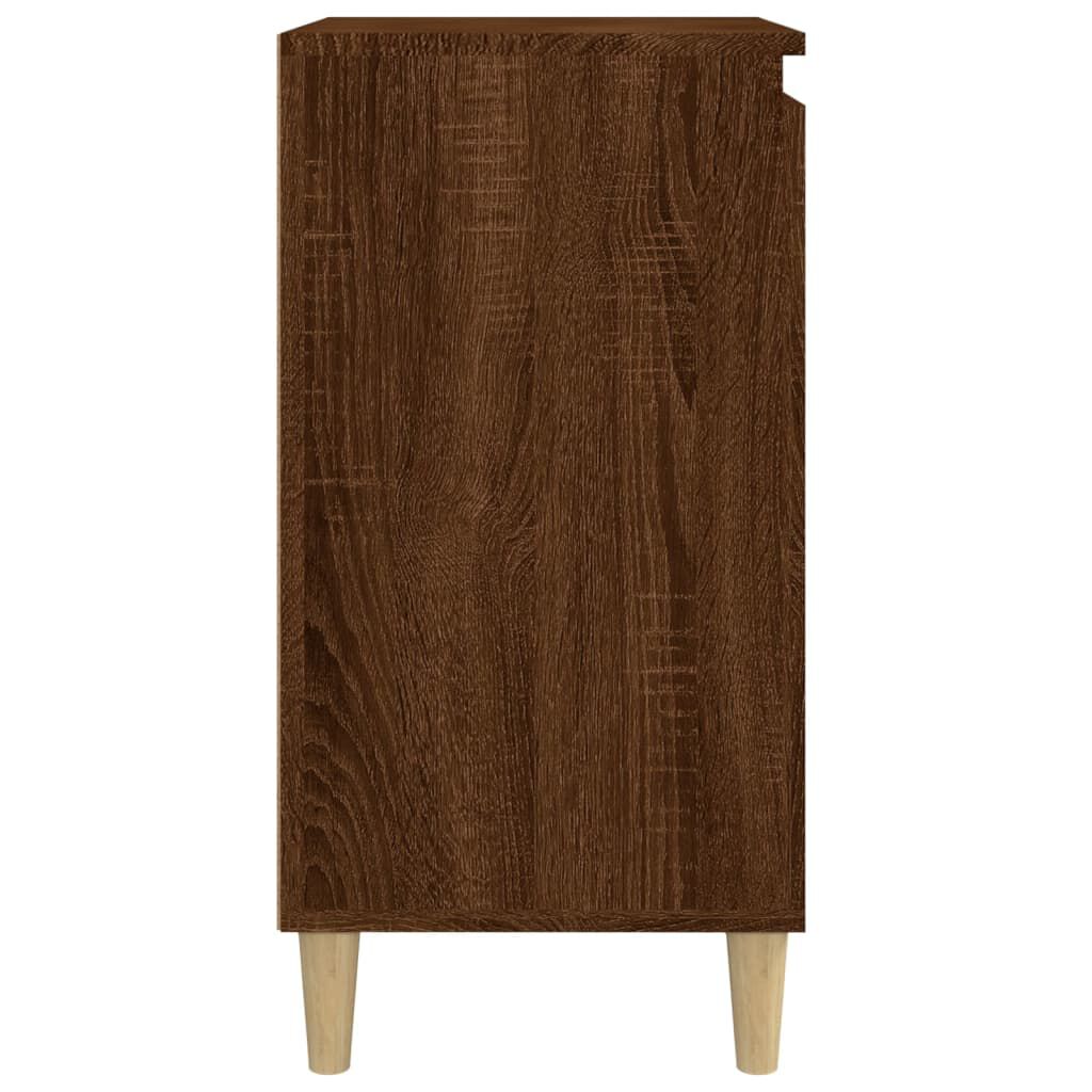 vidaXL Κομοδίνα 2 τεμ. Καφέ Δρυς 40x35x70 εκ. από Επεξεργασμένο Ξύλο