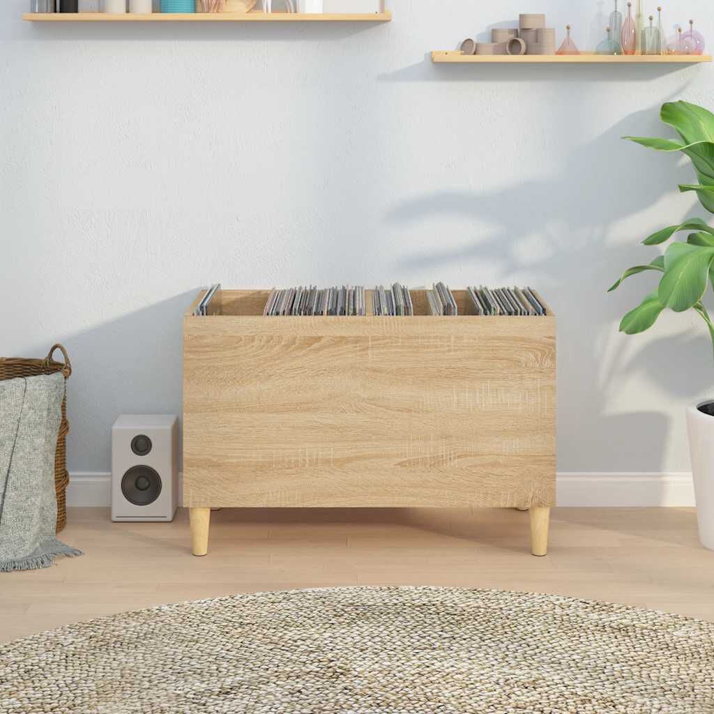 vidaXL Δισκοθήκη Sonoma Δρυς 74,5 x 38 x 48 εκ. από Επεξεργασμένο Ξύλο