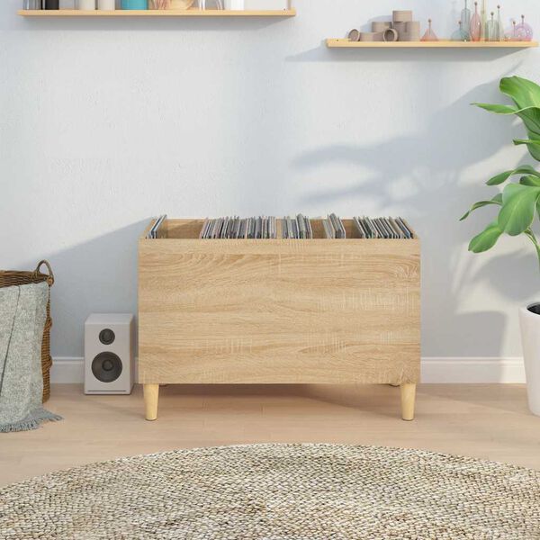 vidaXL Δισκοθήκη Sonoma Δρυς 74,5 x 38 x 48 εκ. από Επεξεργασμένο Ξύλο