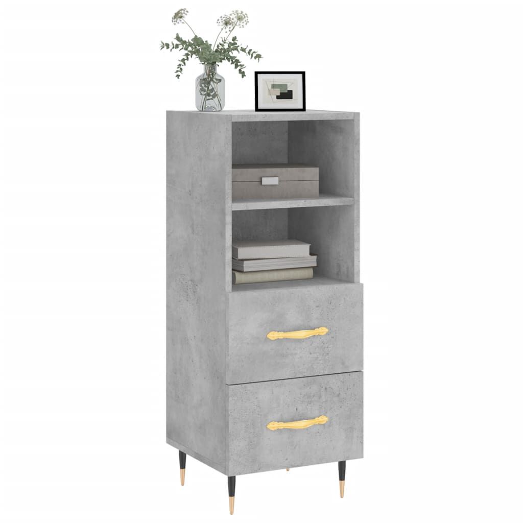 vidaXL Ντουλάπι Γκρι Σκυροδέματος 34,5x34x90 εκ. Επεξεργασμένο Ξύλο
