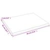 vidaXL Επιφ Τραπεζιού Αν Καφέ 60x50x2εκ. Επ Μασίφ Ξύλο Δρυός Live Edge