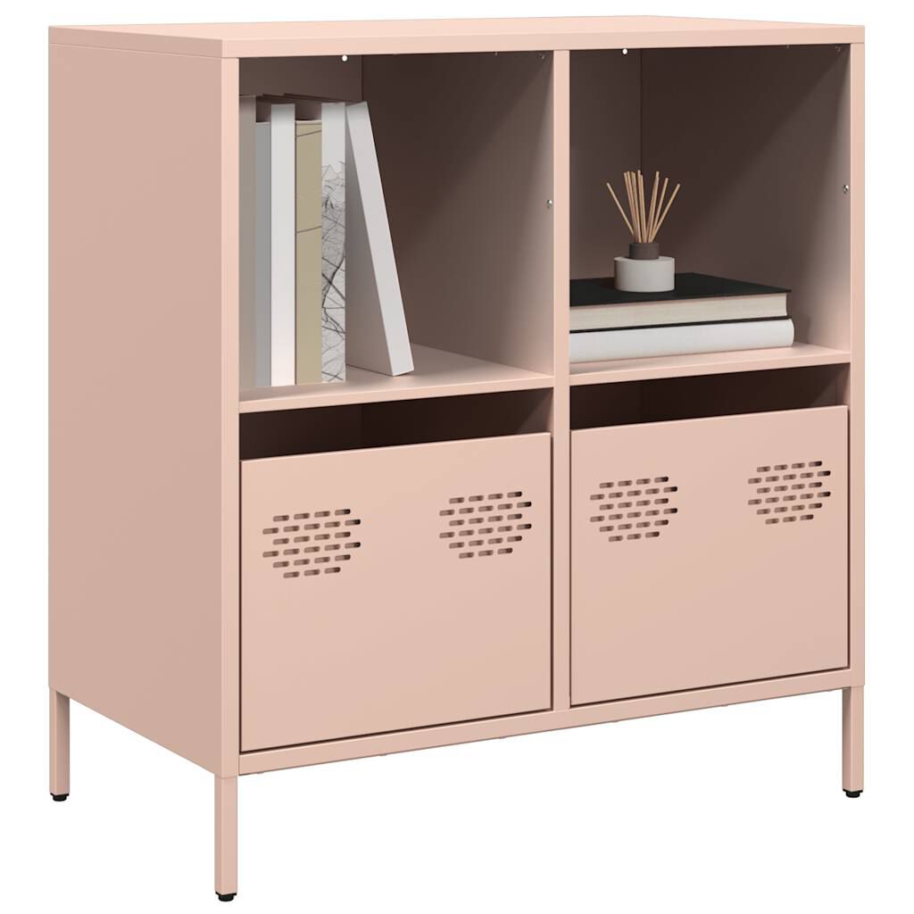 vidaXL Ντουλάπι Ροζ 68x39x73,5 εκ. από Χάλυβα Ψυχρής Έλασης