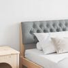 vidaXL Ταπετσαρισμένο κεφαλάρι Ανοιχτό γκρι 200 cm