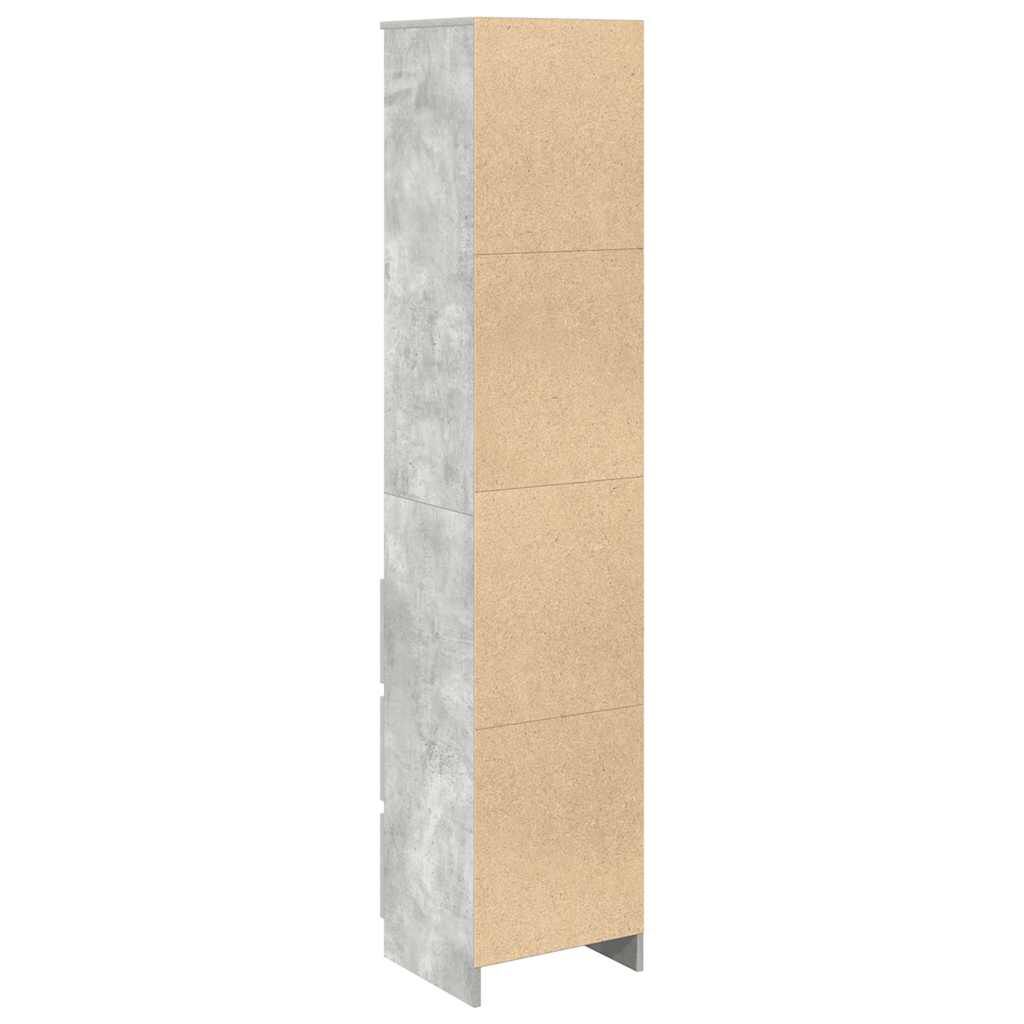 vidaXL Ντουλάπι Γκρι Σκυροδέματος 37,5x35x180 εκ. Επεξεργασμένο Ξύλο