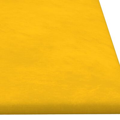 vidaXL Πάνελ Τοίχου 12 τεμ. Κίτρινο 90 x 30 εκ. 3,24 μ² Βελούδινα