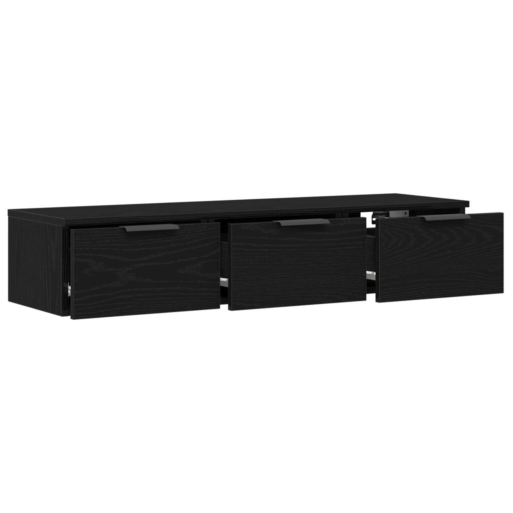 vidaXL Μαύρος Ξύλινος Τοίχος Ντουλάπι 102x30x20 εκ Κατασκευασμένο από Επεξεργασμένο Ξύλο