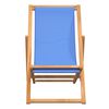 vidaXL Ξαπλώστρα Μπλε 56 x 105 x 96 εκ. από Ξύλο Teak