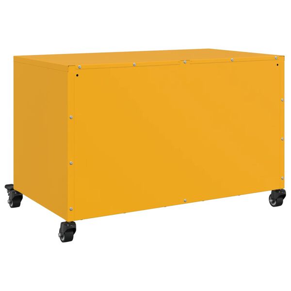vidaXL Έπιπλο Τηλεόρασης Μουσταρδί Κίτρινο 68x39x43,5 εκ. από Ατσάλι