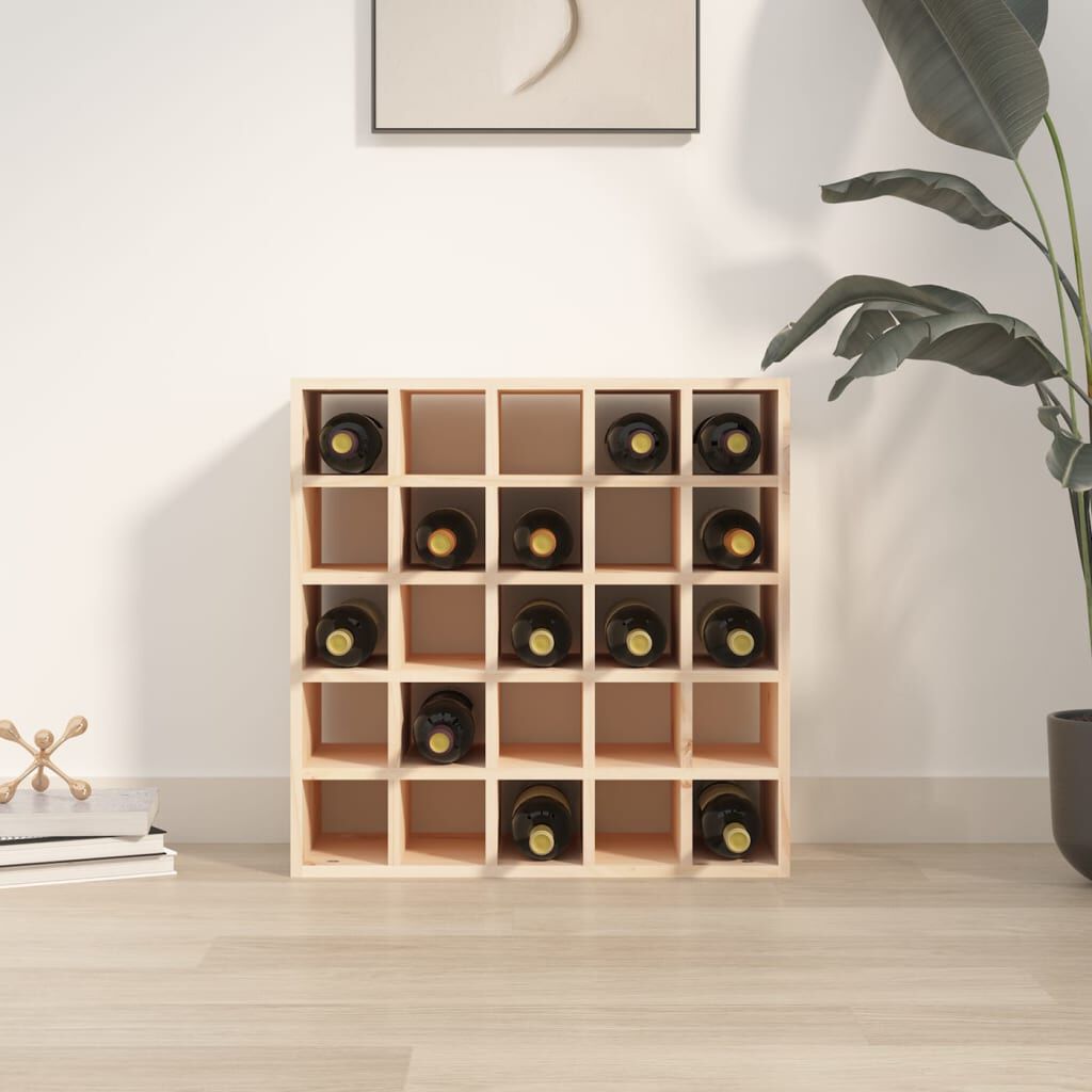 vidaXL Κάβα Κρασιών 56 x 25 x 56 εκ. από Μασίφ Ξύλο Πεύκου