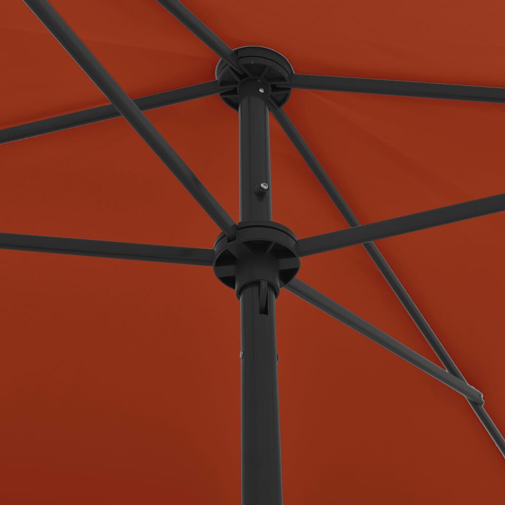 vidaXL Ομπρέλα Θαλάσσης Τερακότα 200 x 125 εκ.