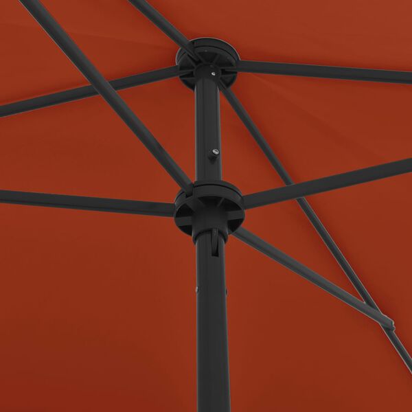 vidaXL Ομπρέλα Θαλάσσης Τερακότα 200 x 125 εκ.