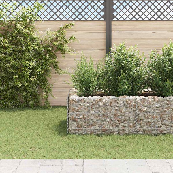 vidaXL Συρματοκιβώτιο - Γλάστρα Υπερυψωμένη 360x90x50 εκ. Ατσάλινη