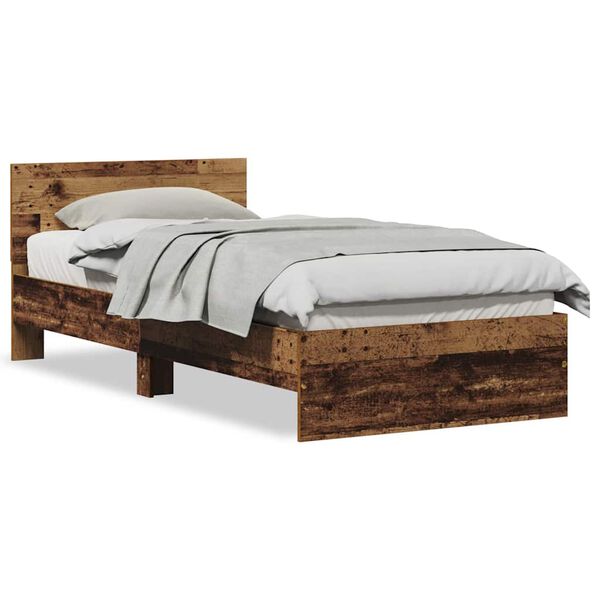 vidaXL Σκελετός Κρεβατιού Παλαιό ξύλο 75 x 190 cm Επεξεργασμένο ξύλο