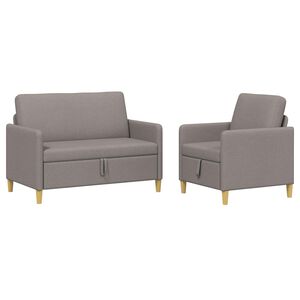 vidaXL &Sigma;&alpha;&lambda;&omicron;&nu;ά&kappa;&iota; &Sigma;&epsilon;&tau; &Mu;&epsilon; &Alpha;&pi;&omicron;&theta;&eta;&kappa;&epsilon;&upsilon;&tau;&iota;&kappa;ό &Chi;ώ&rho;&omicron; 2 pcs Taupe &Pi;&omicron;&lambda;&upsilon;&epsilon;&sigma;&tau;έ&rho;&alpha;&sigmaf;