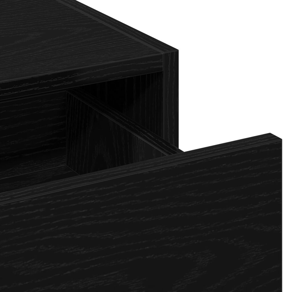 vidaXL Κρεμαστό Τραπέζι Μακιγιάζ Μαύρη Δρυς 60x40x70 εκ