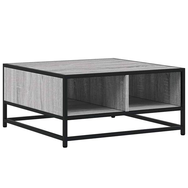 vidaXL Τραπεζάκι Σαλονιού Γκρι Sonoma 60,5x60,5x30εκ Επεξ.Ξύλο/Μέταλλο