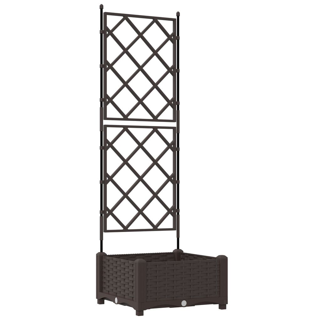 vidaXL Γλάστρα Κήπου με Στηρίγματα Καφέ 40x40x125,5 εκ