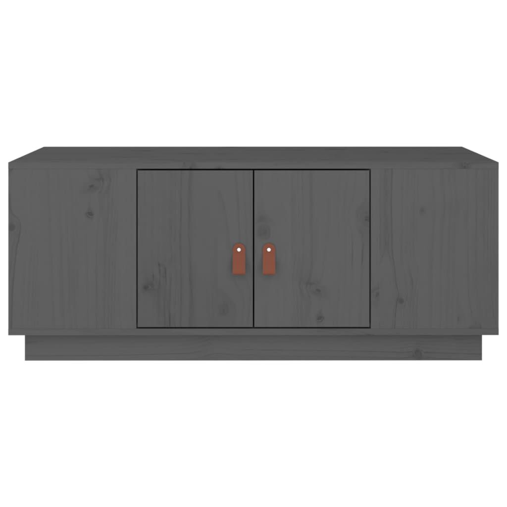 vidaXL Τραπεζάκι Σαλονιού Γκρι 100x50x41 εκ. Μασίφ Ξύλο Πεύκου