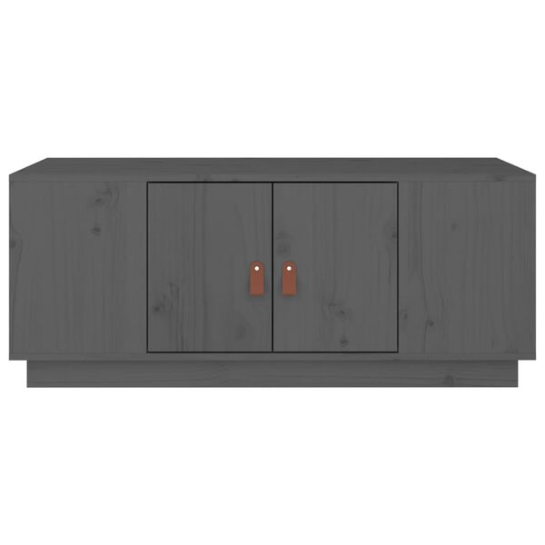 vidaXL Τραπεζάκι Σαλονιού Γκρι 100x50x41 εκ. Μασίφ Ξύλο Πεύκου