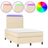vidaXL &Kappa;&rho;&epsilon;&beta;ά&tau;&iota; Boxspring &mu;&epsilon; &Sigma;&tau;&rho;ώ&mu;&alpha; & LED &Kappa;&rho;&epsilon;&mu; 120x200 &epsilon;&kappa;. &Upsilon;&phi;&alpha;&sigma;&mu;ά&tau;&iota;&nu;&omicron;
