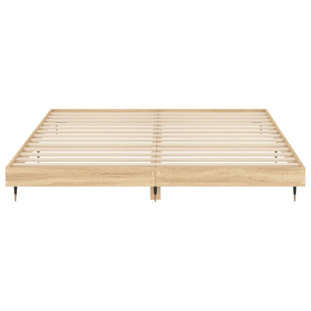 vidaXL Πλαίσιο Κρεβατιού Χωρ. Στρώμα Sonoma Δρυς 200x200 εκ. Επ. Ξύλο