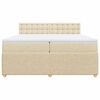 vidaXL &Kappa;&rho;&epsilon;&beta;ά&tau;&iota; Boxspring &mu;&epsilon; &Sigma;&tau;&rho;ώ&mu;&alpha; &Kappa;&rho;&epsilon;&mu; 200x200 &epsilon;&kappa;. &Upsilon;&phi;&alpha;&sigma;&mu;ά&tau;&iota;&nu;&omicron;
