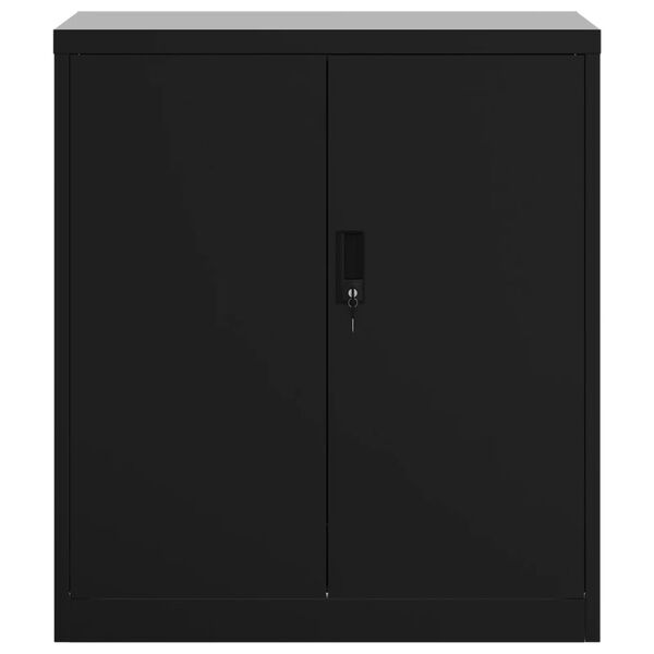 vidaXL Αρχειοθήκη Μαύρη 79 x 40 x 90 εκ. από Ατσάλι