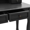 vidaXL Μπουντουάρ με Σκαμπό Μαύρο 100 x 40 x 146 εκ. Ξύλο Παυλώνιας