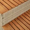 vidaXL Βήμα υδρομασάζ Μπεζ 50x50x50,5εκ. Συνθετικό Ρατάν/Μασίφ Ακακίας