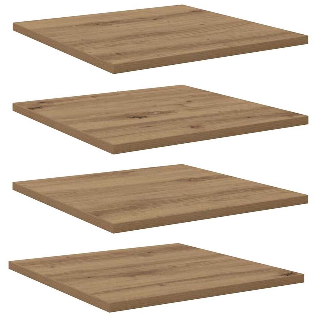 vidaXL Ράφι Βιβλίων 4 pcs Καφέ 40 x 40 x 1.5 cm Επεξεργασμένο ξύλο