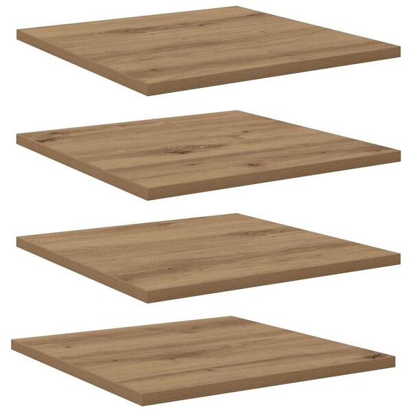 vidaXL Ράφι Βιβλίων 4 pcs Καφέ 40 x 40 x 1.5 cm Επεξεργασμένο ξύλο