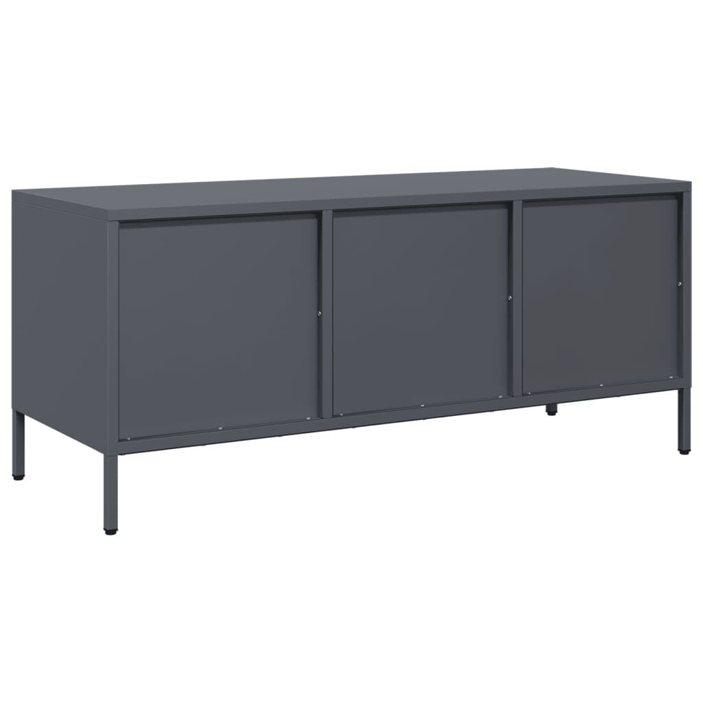 vidaXL Έπιπλο Τηλεόρασης Ανθρακί 101,5x39x43,5εκ. Ατσάλι Ψυχρής Έλασης