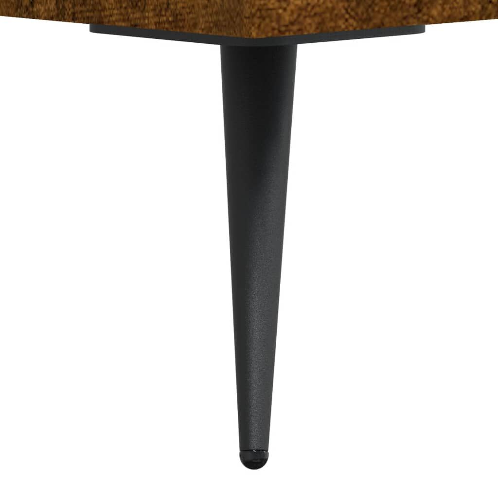 vidaXL Κομοδίνα 2 τεμ. Καπνιστή Δρυς 40 x 35 x 47,5 εκ. Επεξεργ. Ξύλο