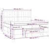 vidaXL Κρεβάτι Boxspring με Στρώμα Λευκό 200x200 εκ. Συνθετικό Δέρμα