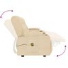 vidaXL Πολυθρόνα Μασάζ Τετραθέσια με Ποτηροθήκη Ανακλ. Κρεμ Ύφασμα.