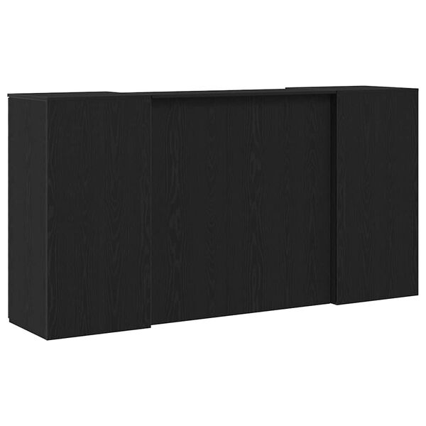 vidaXL Γραφείο υποδοχής Μαύρο Δρυς 200x50x103,5 εκ. Επεξεργασμένο Ξύλο
