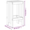 vidaXL Σκαμπό Μπαρ 2 Τεμ. Μαύρα 40 x 36 x 75 εκ. από Μασίφ Ξύλο Πεύκου