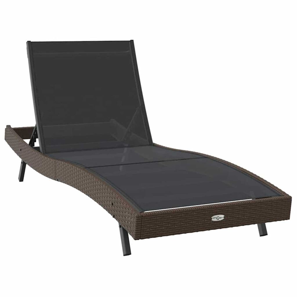 vidaXL Ήλιος Λάουτζερ 3 pcs Καφέ 40 x 40 x 40.5 εκ συνθετικό ρατάν