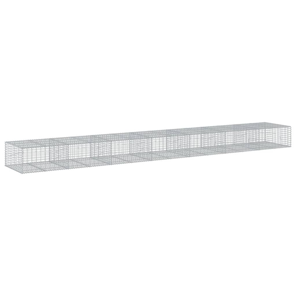 vidaXL Συρματοκιβώτιο με Κάλυμμα 700x100x50εκ. από Γαλβανισμένο Χάλυβα
