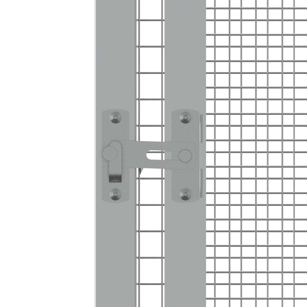 vidaXL Κλουβί Πουλιών Γκρι 302,5x324,5x211,5 εκ Γαλβανισμένο Χάλυβα