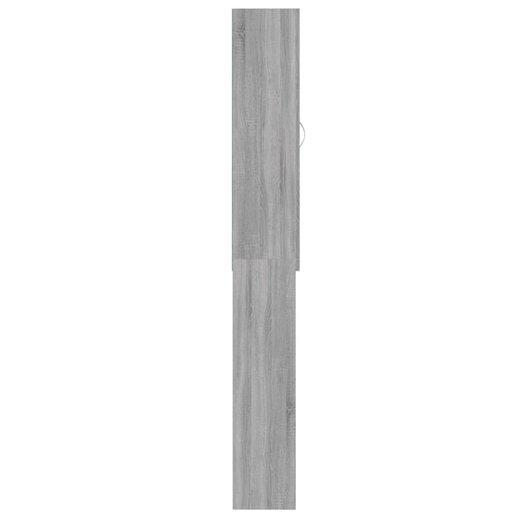vidaXL Ντουλάπι Πλυντηρίου Γκρι Sonoma 64 x 25,5 x 190 εκ.