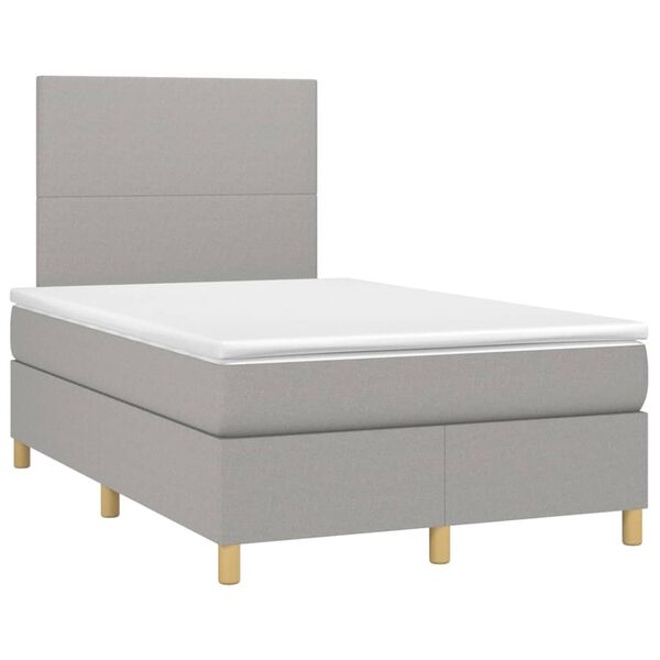 vidaXL &Kappa;&rho;&epsilon;&beta;ά&tau;&iota; Boxspring &mu;&epsilon; &Sigma;&tau;&rho;ώ&mu;&alpha; & LED &Alpha;&nu;.&Gamma;&kappa;&rho;&iota; 120x200 &epsilon;&kappa; &Upsilon;&phi;&alpha;&sigma;&mu;ά&tau;&iota;&nu;&omicron;