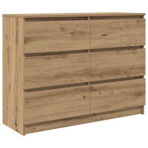 vidaXL Sideboard Artisan Oak 100x35x76 cm &Kappa;&alpha;&tau;&alpha;&sigma;&kappa;&epsilon;&upsilon;&alpha;&sigma;&mu;έ&nu;&omicron; &xi;ύ&lambda;&omicron;